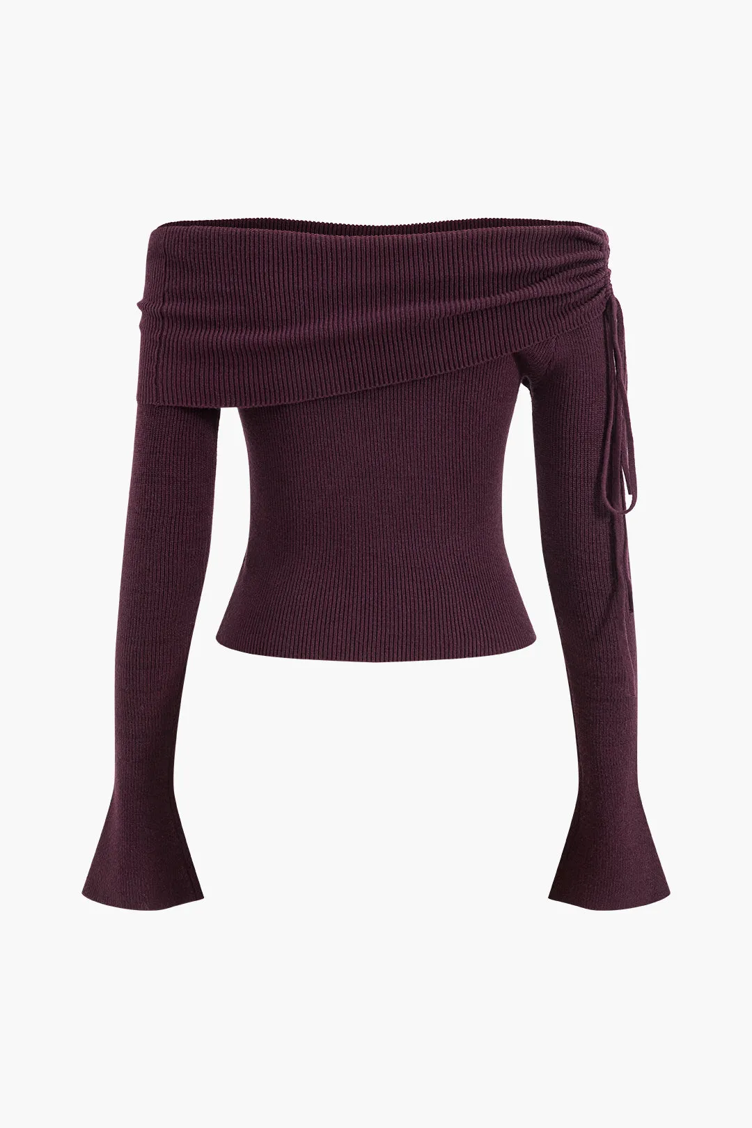 Off Shoulder DrawString Sweater Longærme top sold by Micas product image thumbnail 2