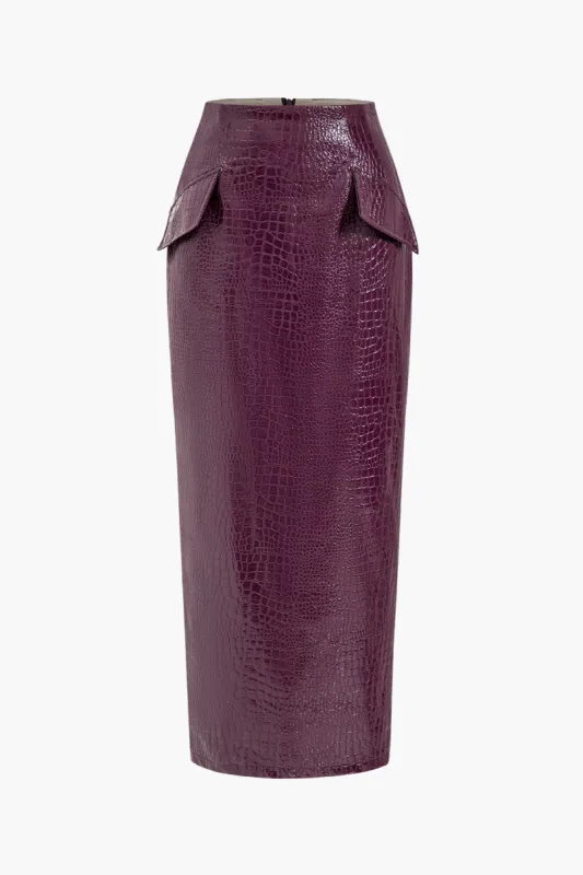 Faux Leather Skirt sold by Micas