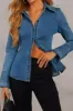 Denim skjorte med knap sold by Micas