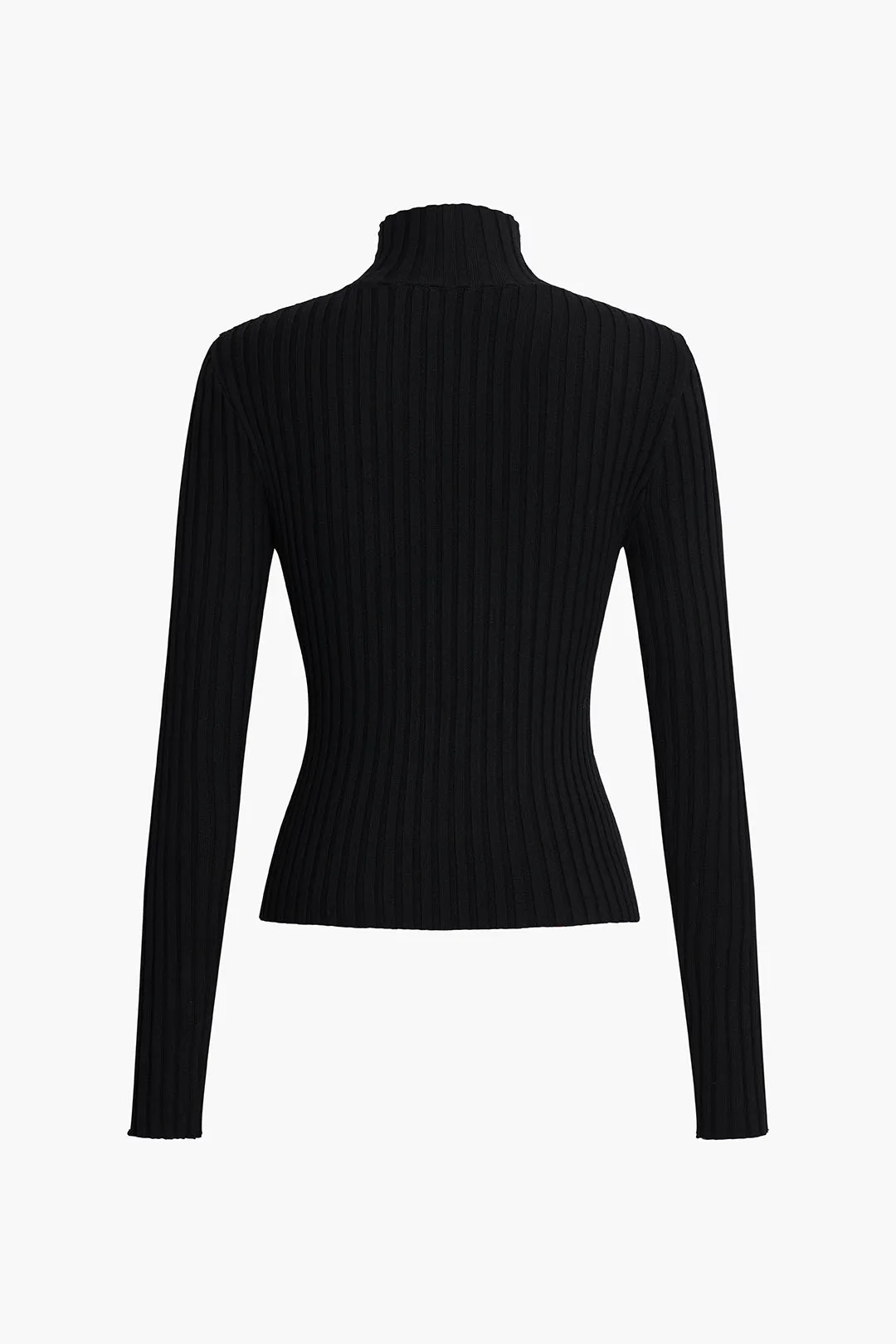 Knit Faux Leather Patchwork Pocket Cardigan sold by Micas product image thumbnail 3