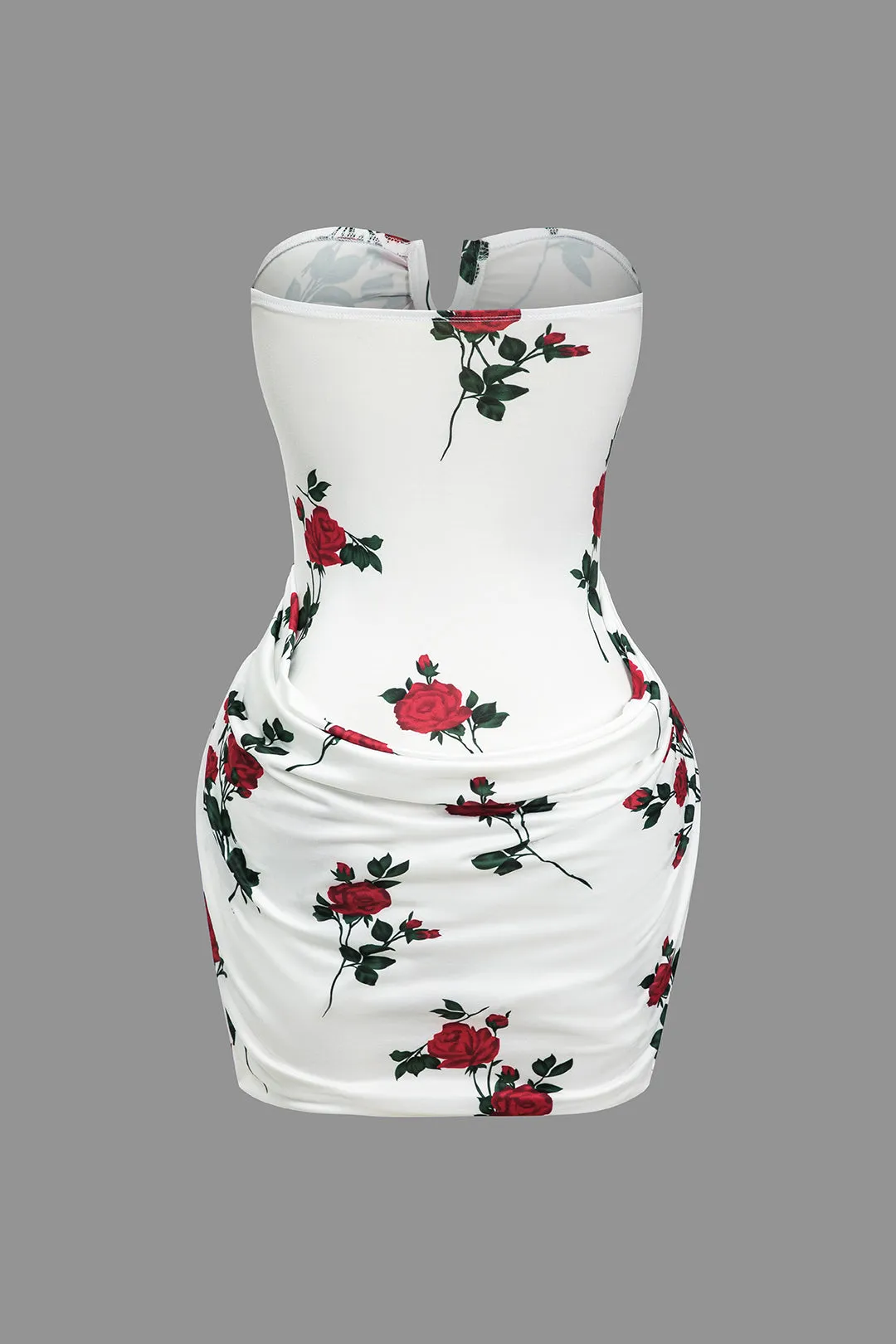 Blomsterprint Ruched Stropless Mini Dress sold by Micas product image thumbnail 3