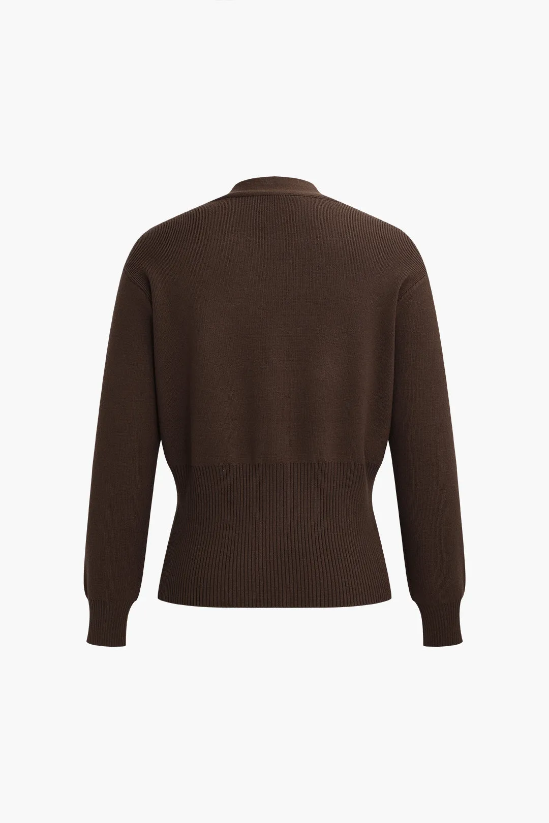 Sweater-knap V-hals langærmet top sold by Micas product image thumbnail 2