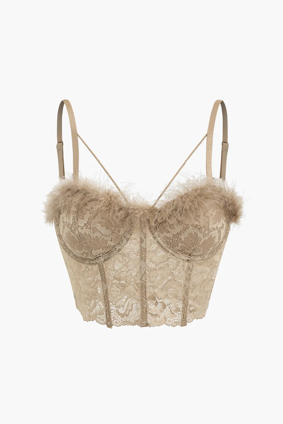 Fjerdetaljer bustier cami top sold by Micas