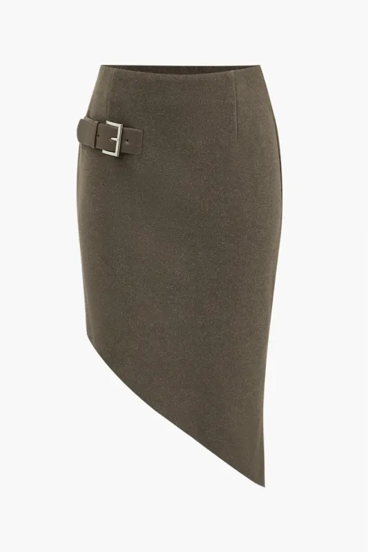 Asymmetrisk nederdel med bælte sold by Micas