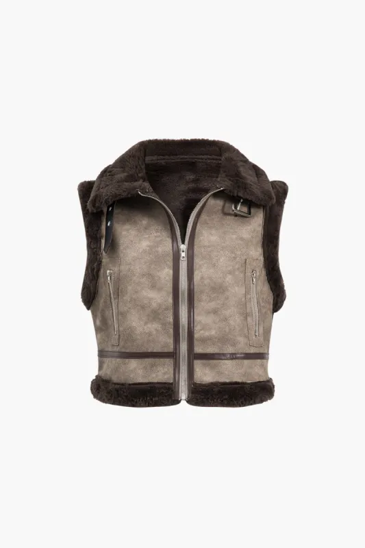 Ruskind Patchwork Faux Fur Vest sold by Micas