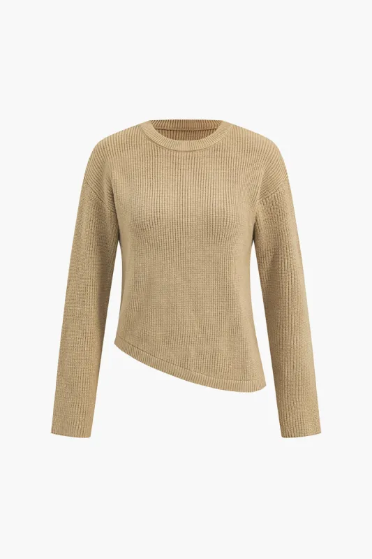 Basic Sweater Long-Sleeve Top sold by Micas