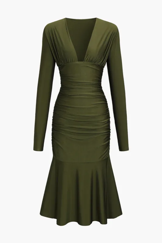 V-Neck Long Sleeve Mini Dress sold by Micas