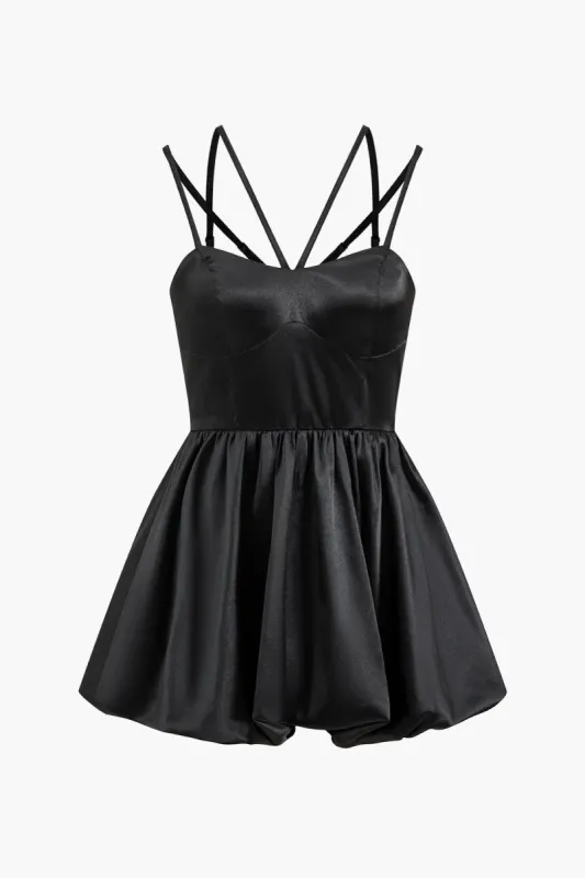 Satin Ruched Sleeveless Mini Dress sold by Micas