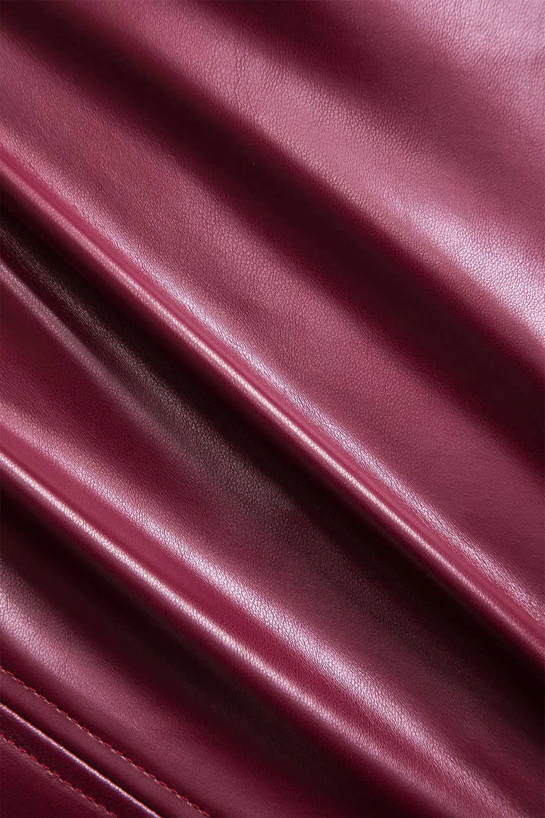 Højtaljet nederdel med lynlås i imiteret læder sold by Micas product image thumbnail 3