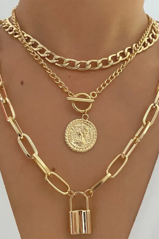 Metal Embossed Round Tag Pendant Necklace sold by Micas