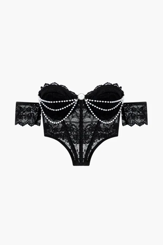 Blonder perleindpakket rør top sold by Micas