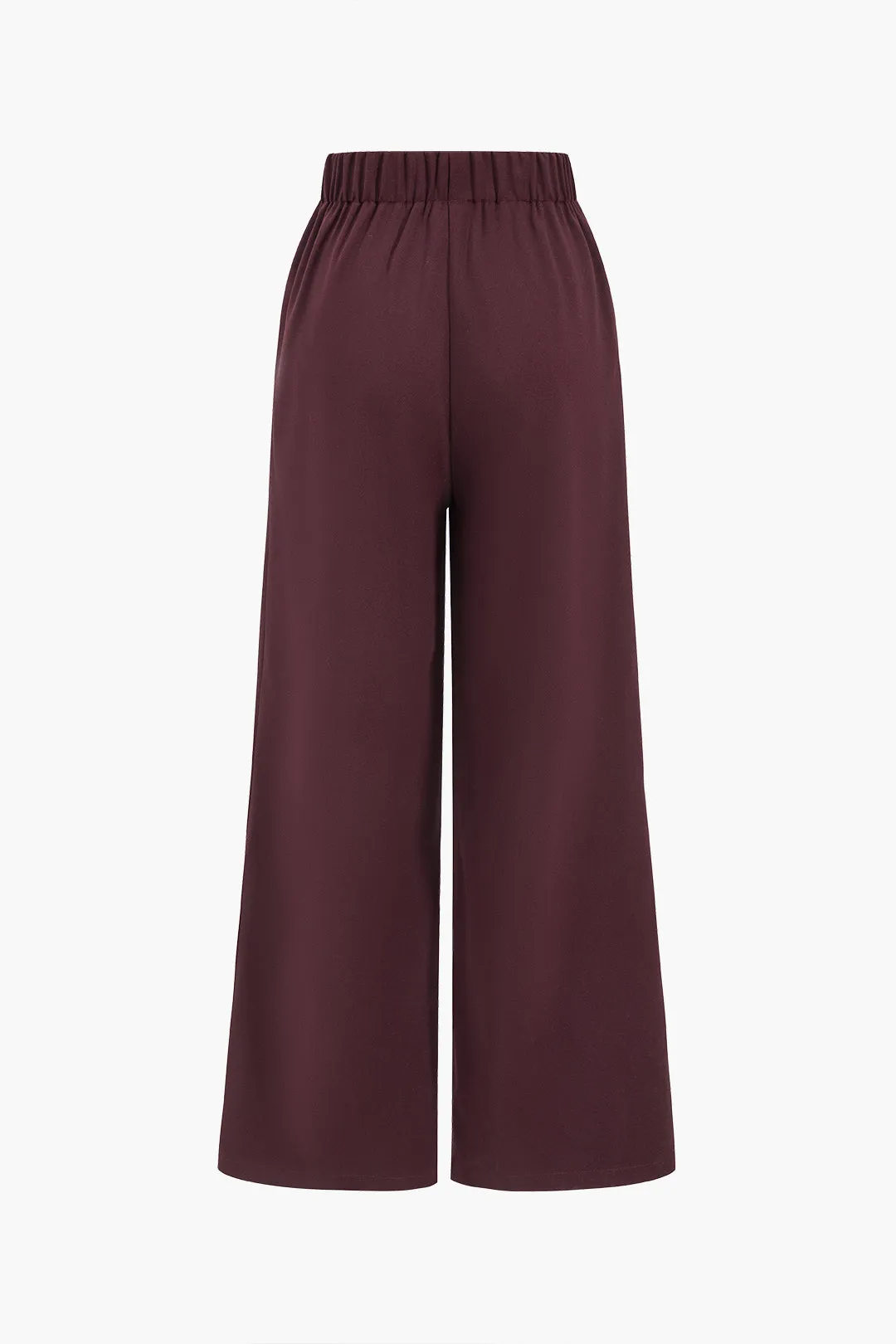 Indhakket lapel bæltet blazer og bukser sæt sold by Micas product image thumbnail 5