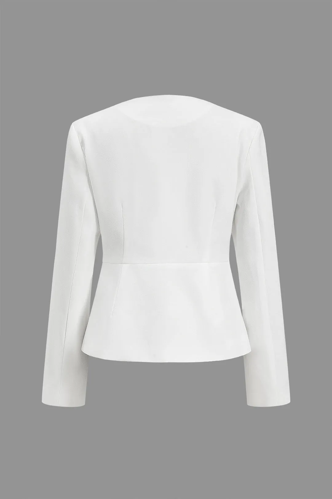 Solid v-hals knap blazer sold by Micas product image thumbnail 3
