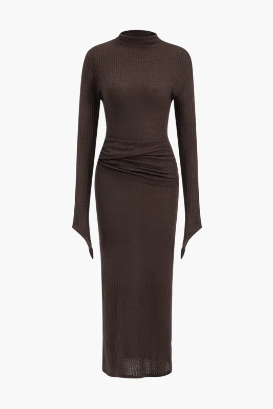 Ruched Long Sleeve Maxi Dress sold by Micas