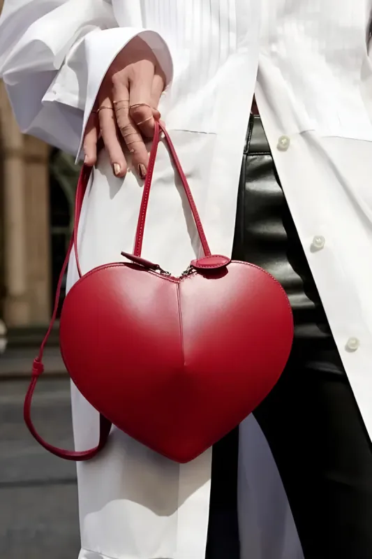 Heart Shape Adjustable Strap Cross-Body Bag sold by Micas