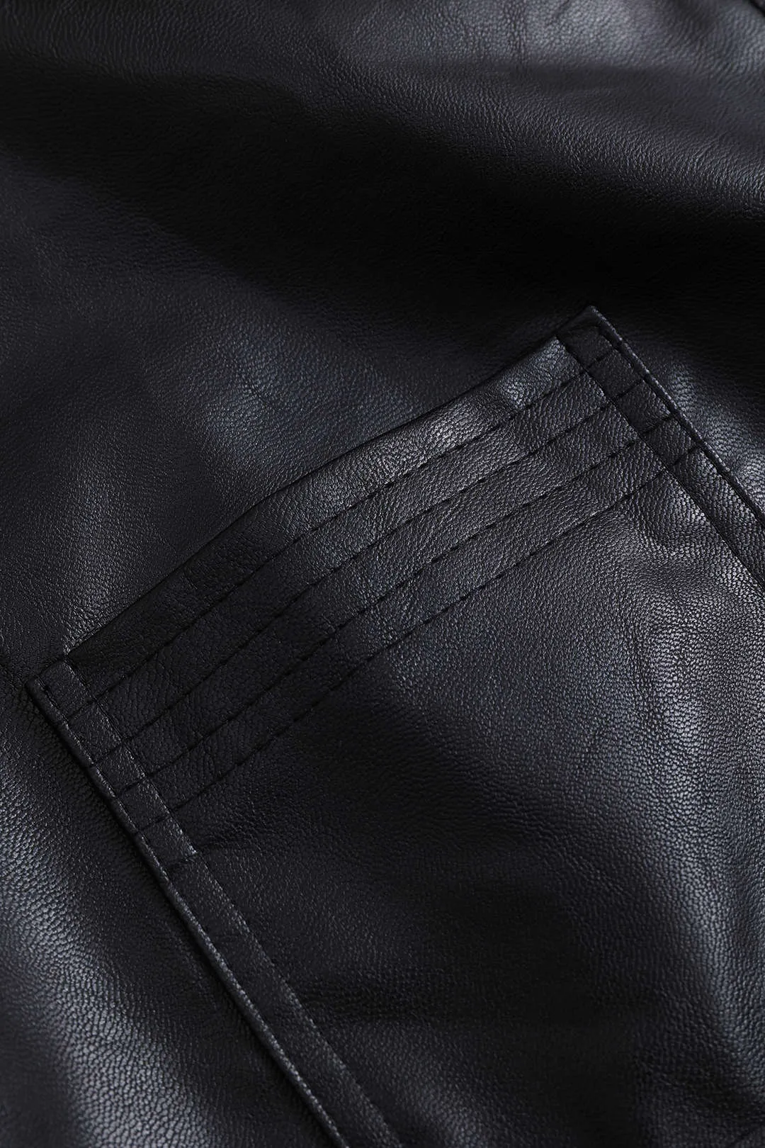 Faux lædervest med lomme og knap sold by Micas product image thumbnail 4