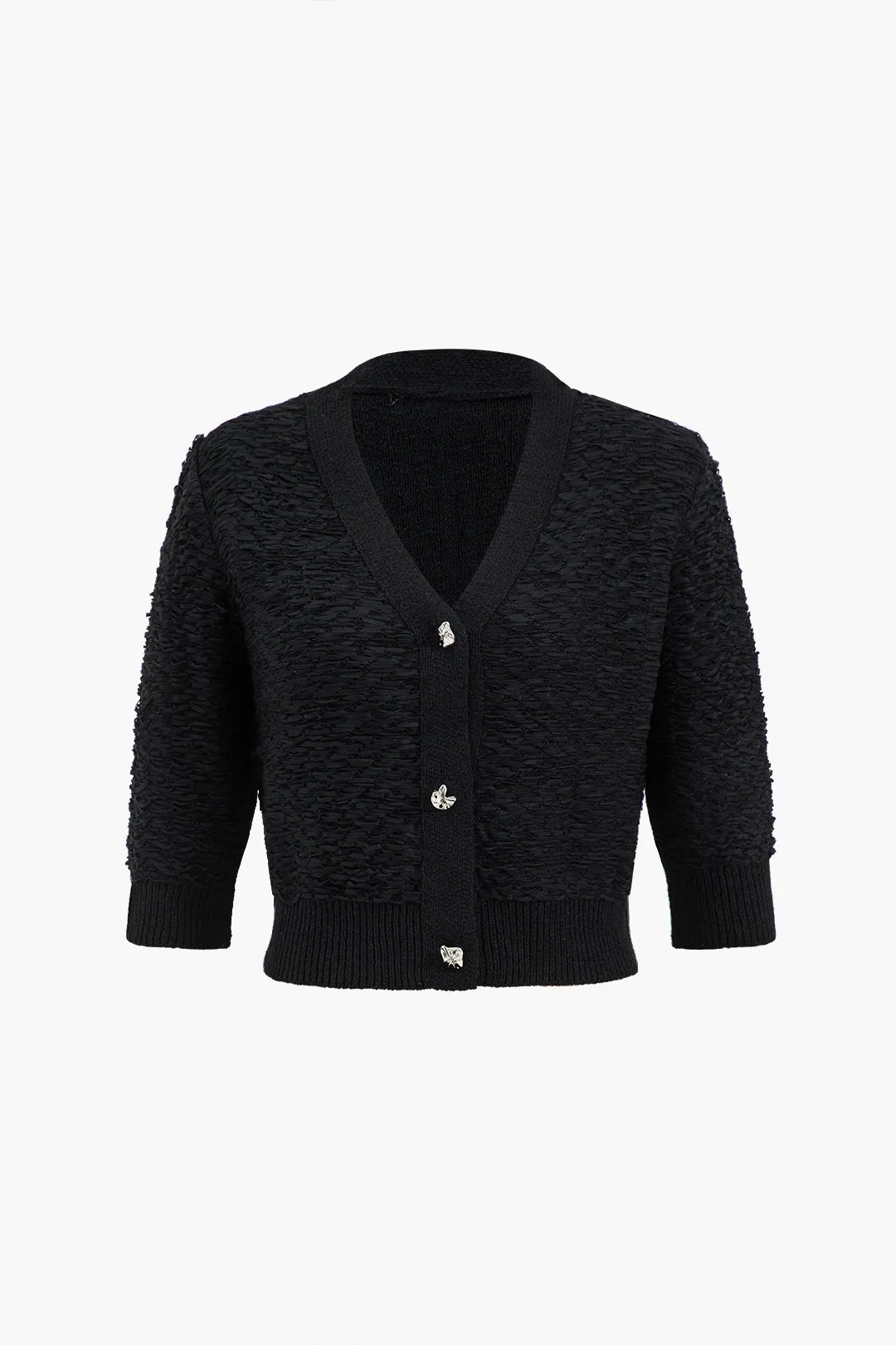 Sweater V-Neck Long-Sleeve Top sold by Micas