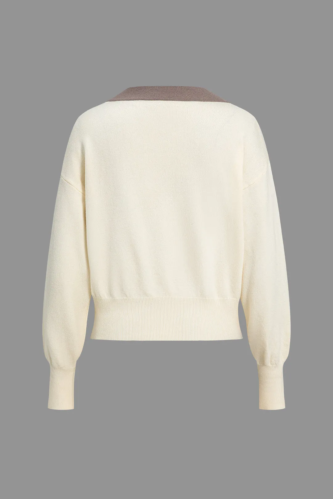 Kontrastknap sweater cardigan sold by Micas product image thumbnail 3