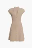 Ribbed Knit V-neck Mini Dress sold by Micas