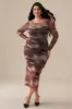 Plus Size Tie Dye Print Mesh Midi Dress sold by Micas