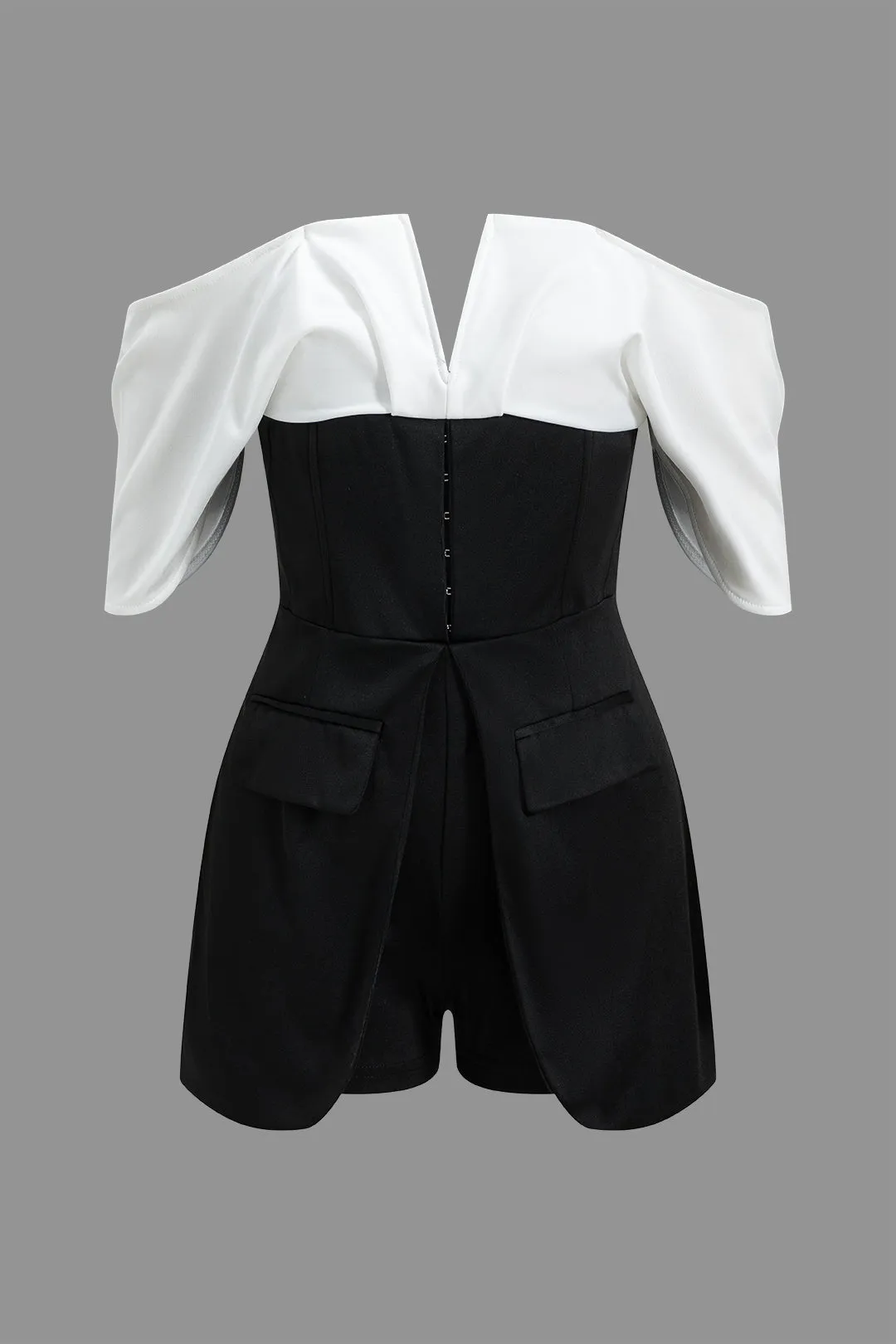 Patchwork off skulder V-formet romper sold by Micas product image thumbnail 2