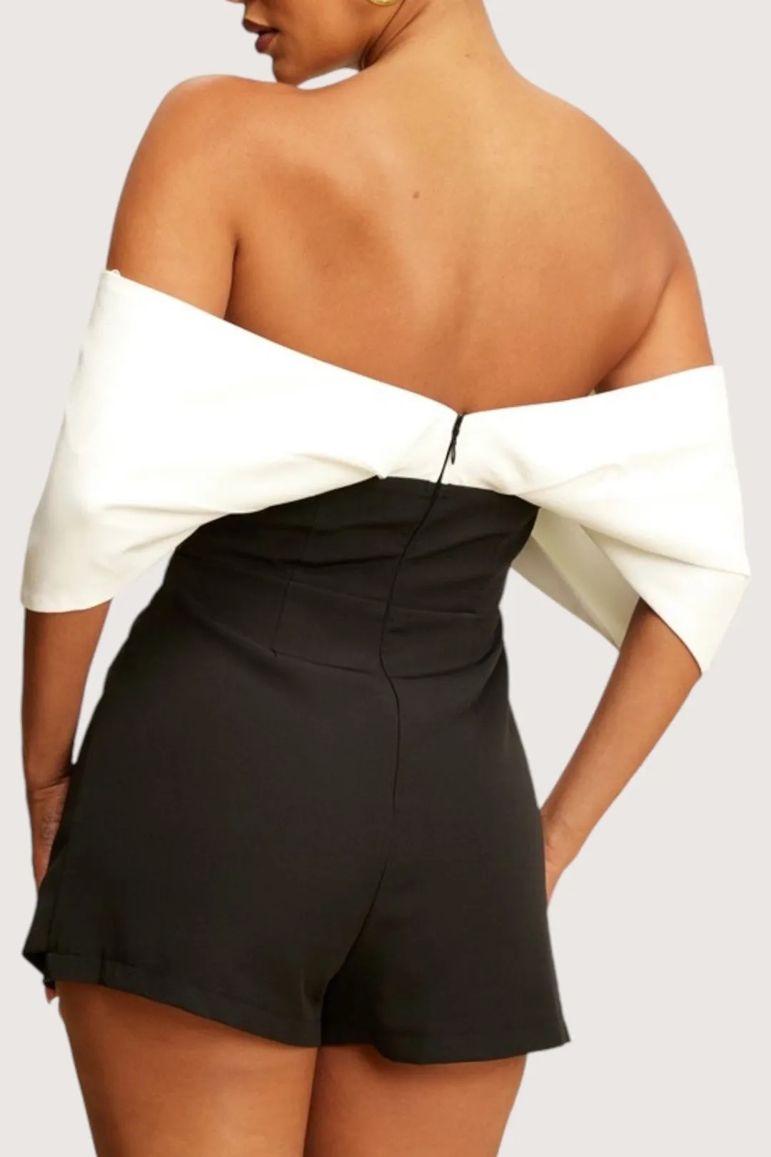 Patchwork off skulder V-formet romper sold by Micas product image thumbnail 5