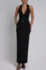 Knot Back V-neck Halter Vest And Skirt Set sold by Micas