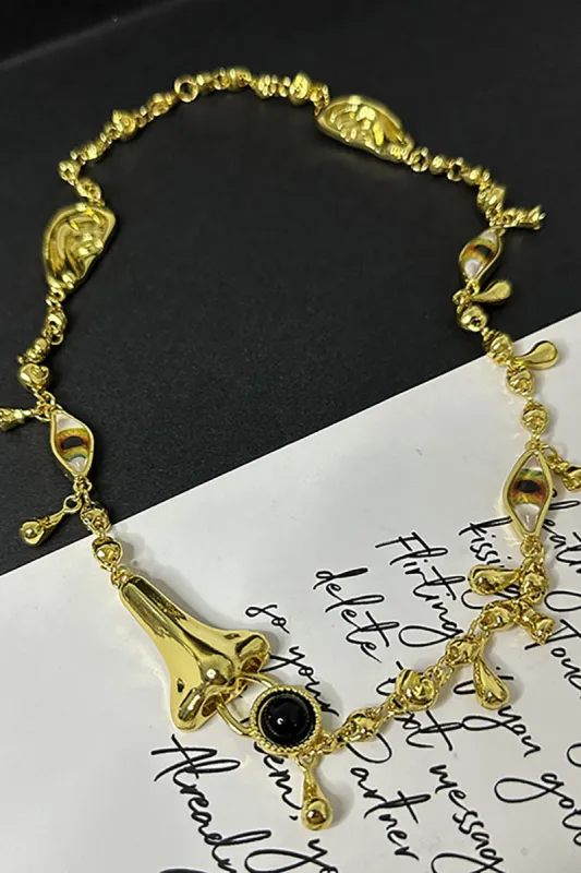 Ear Eye Nose Element Necklace sold by Micas