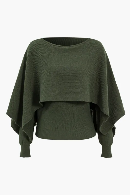 Asymmetrisk langærmet top sold by Micas