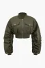 Beskåret Ruched Stand Collar Jacket sold by Micas