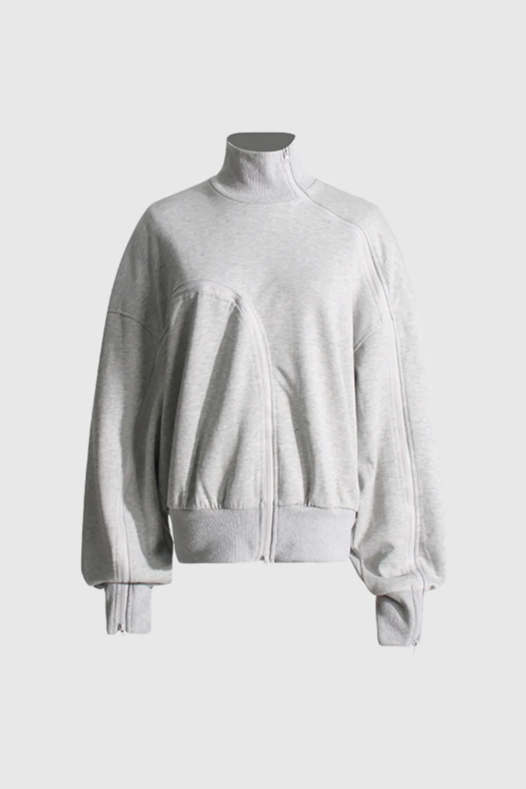 Zipper Stand Collar Jacket sold by Micas product image thumbnail 2