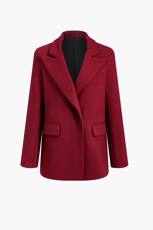 Indhakket lapel knapede blazere med falske lommer sold by Micas