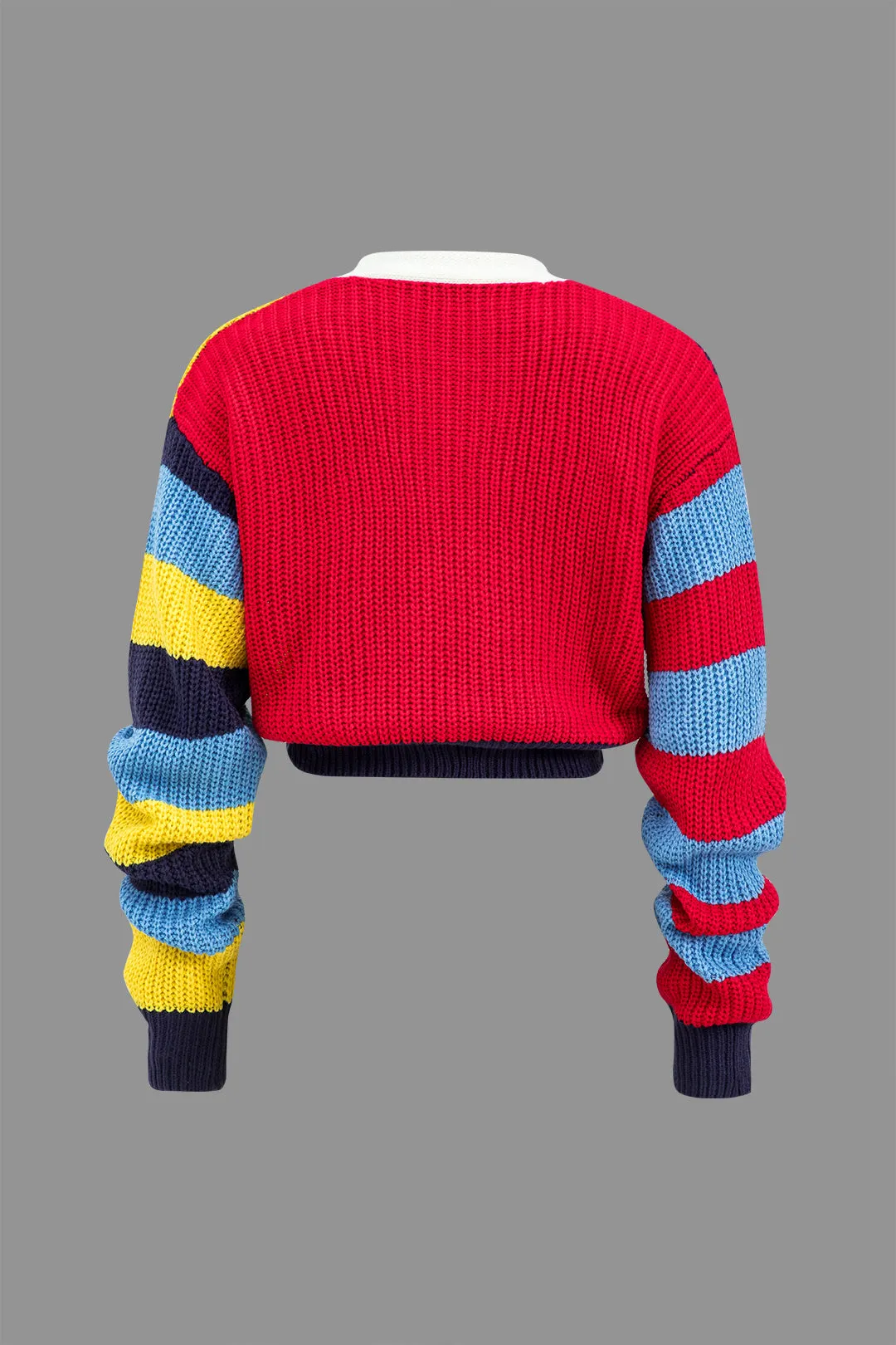 Kontrast Knit-knap Langærmet top sold by Micas product image thumbnail 2