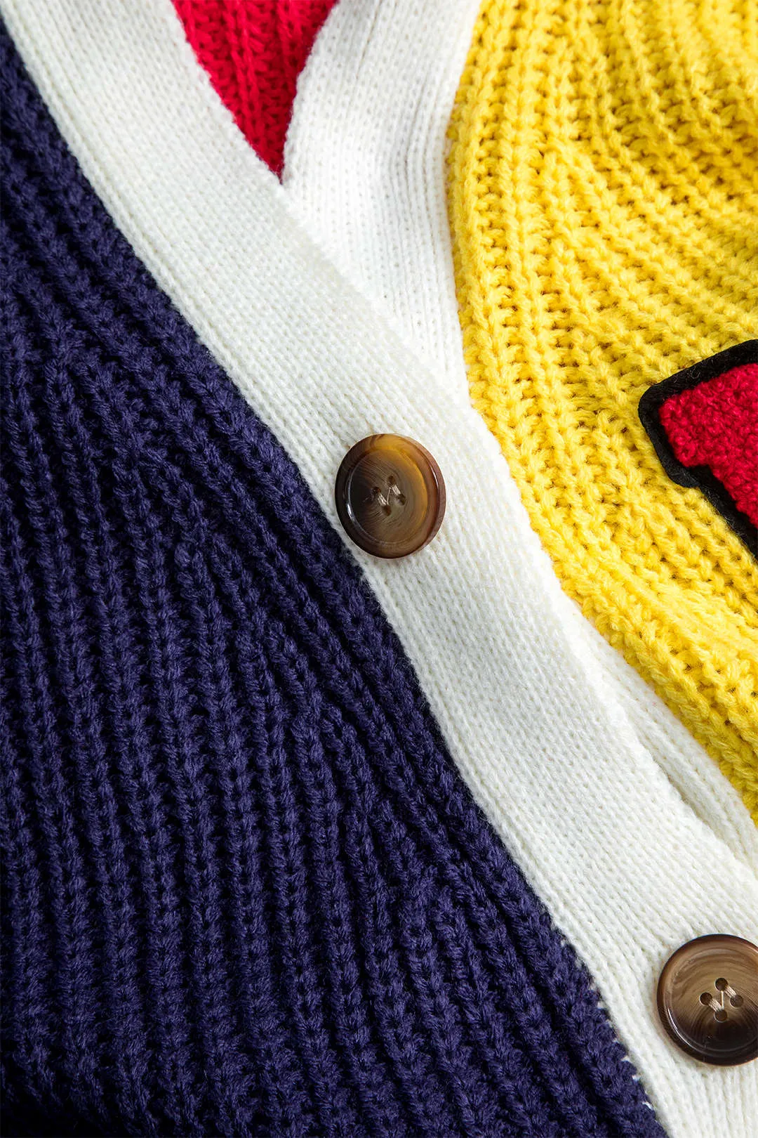 Kontrast Knit-knap Langærmet top sold by Micas product image thumbnail 3