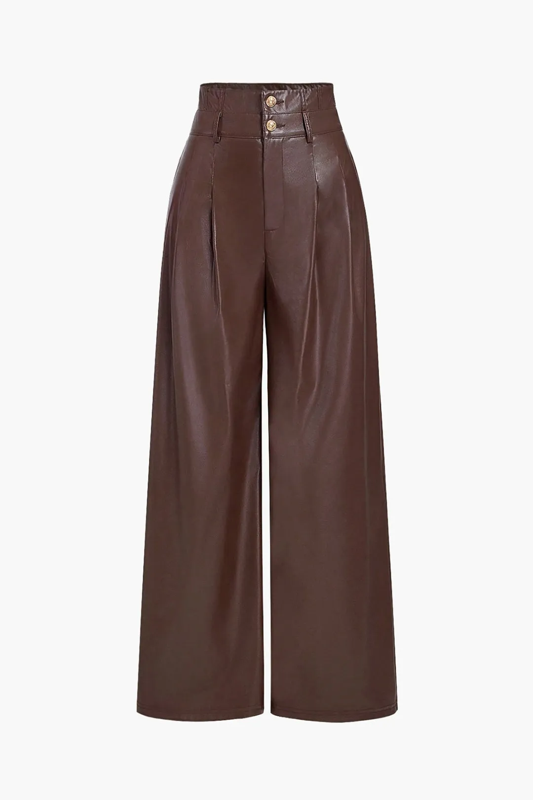 Faux læder høje talje bukser sold by Micas