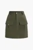 High Waist Pocket Zipper Skirt sold by Micas
