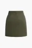 High Waist Pocket Zipper Skirt sold by Micas