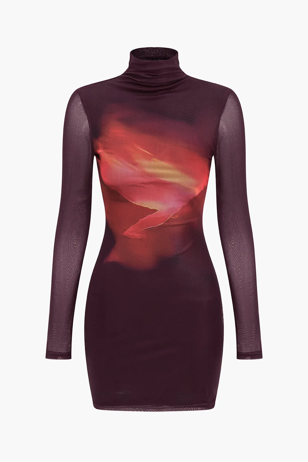 Grundlæggende mesh langærmet mini kjole sold by Micas