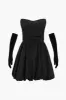 Ruched Stropless Mini Dress med handsker sold by Micas