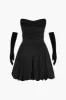 Ruched Stropless Mini Dress med handsker sold by Micas