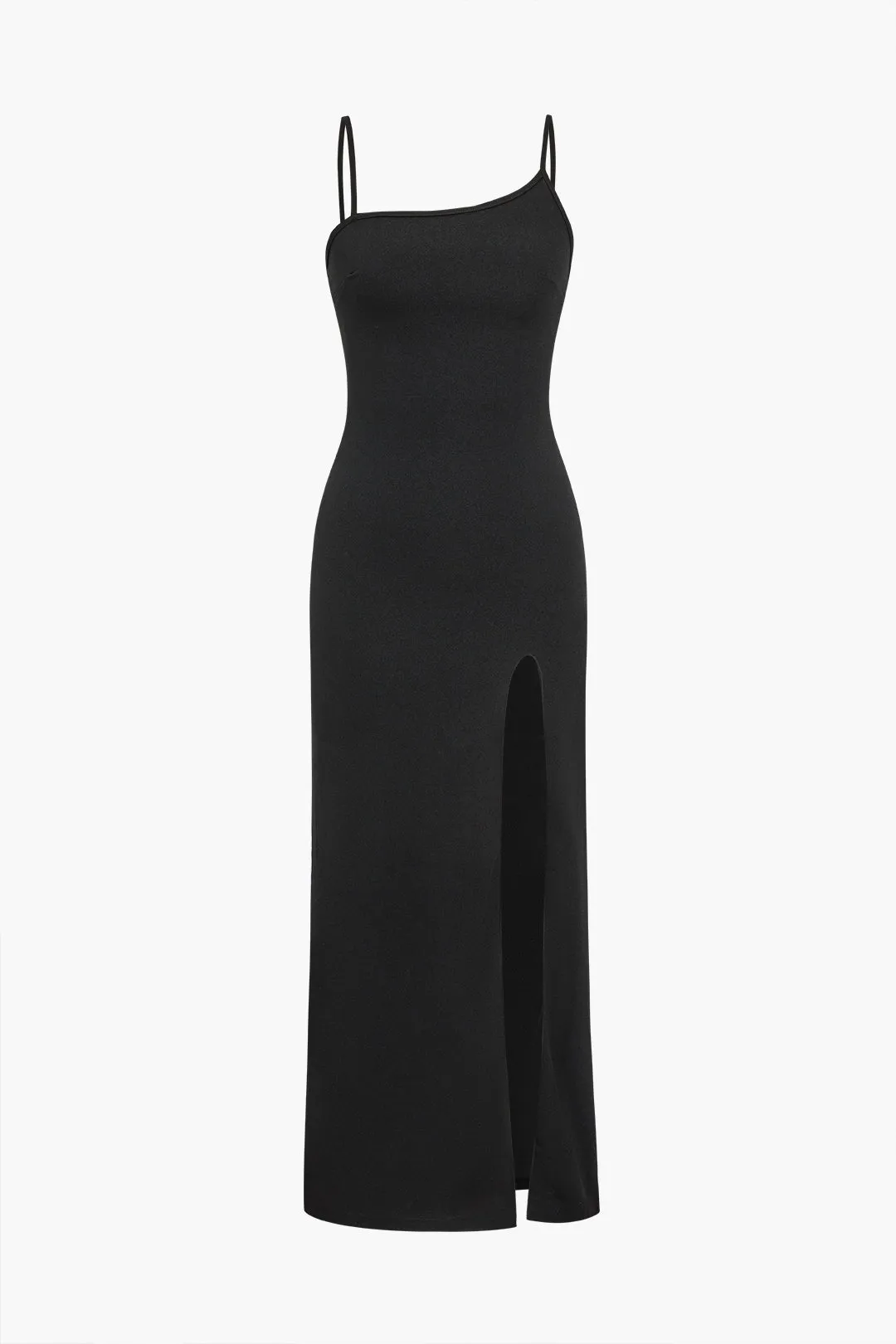 Solid Slip Strap Slit Midi Dress sold by Micas