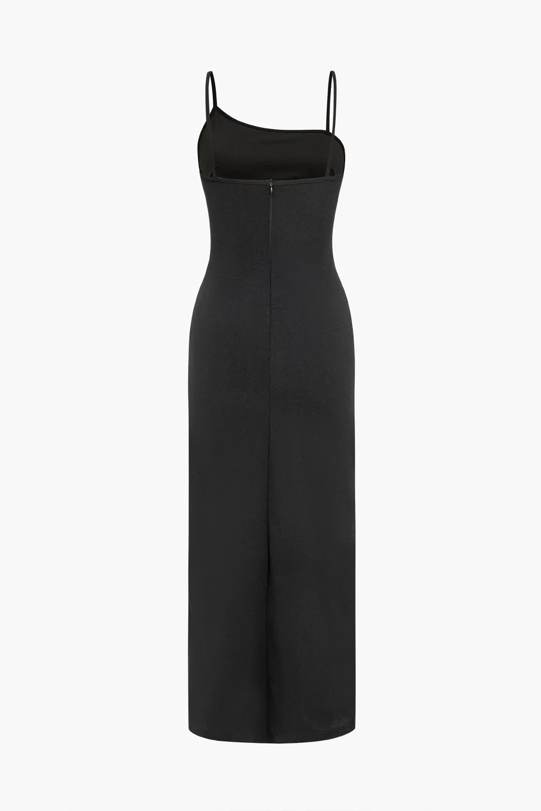 Solid Slip Strap Slit Midi Dress sold by Micas product image thumbnail 2