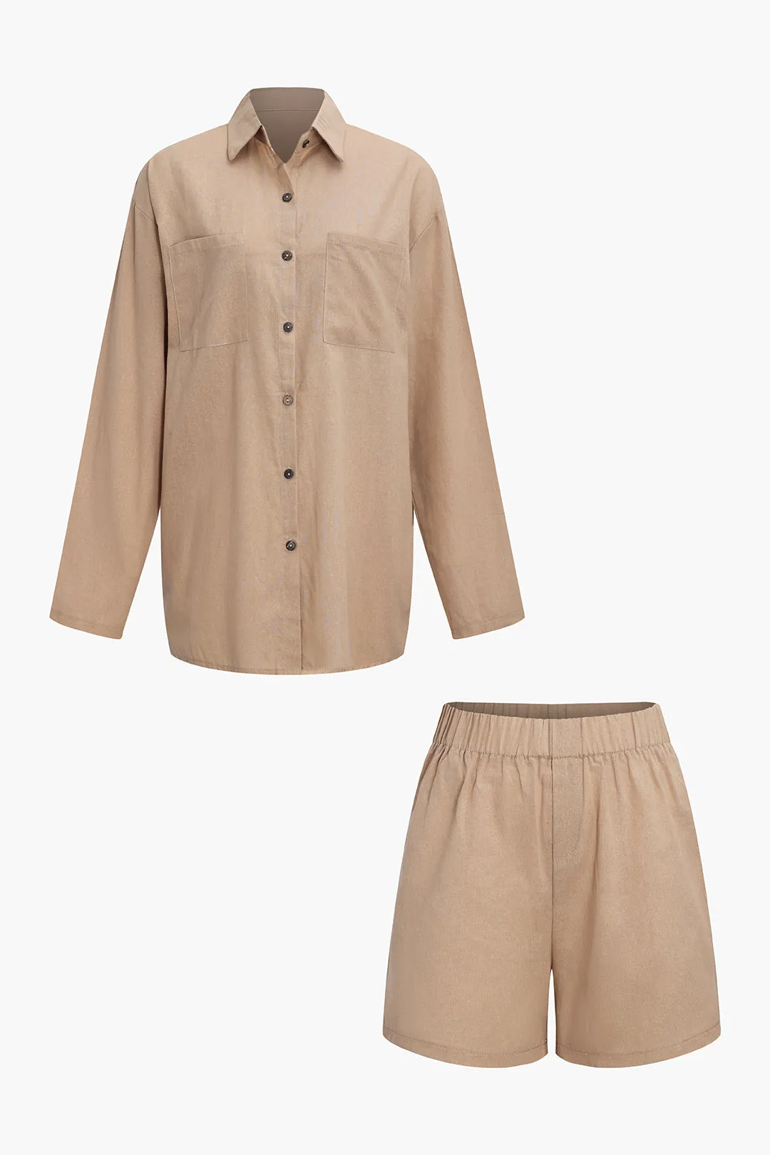 Solid skjorte og shorts sæt sold by Micas