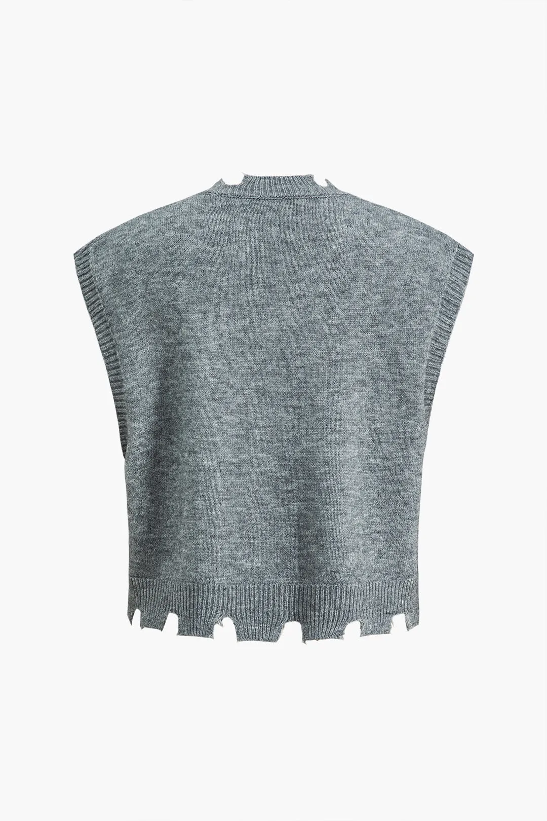 Knit Button Distressed Vest sold by Micas product image thumbnail 2