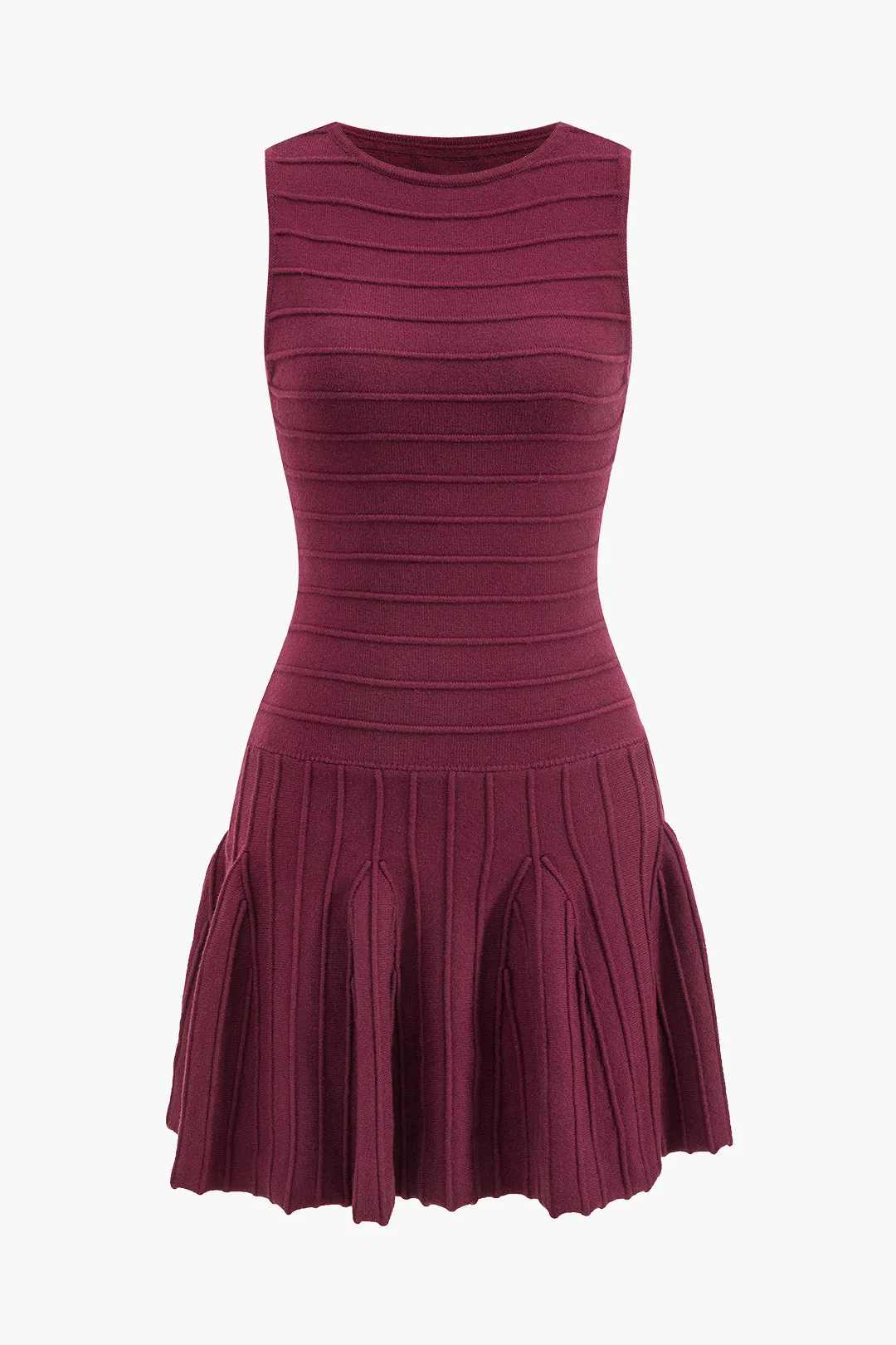 Grundlæggende ribbet ærmeløs sweater kjole sold by Micas