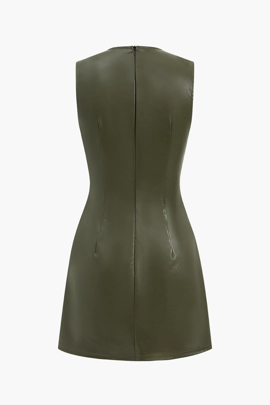 Faux læder ærmeløs mini kjole sold by Micas product image thumbnail 2