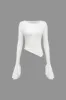 Ruched Bell Sleeve Top og Nederdel sold by Micas