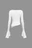 Ruched Bell Sleeve Top og Nederdel sold by Micas