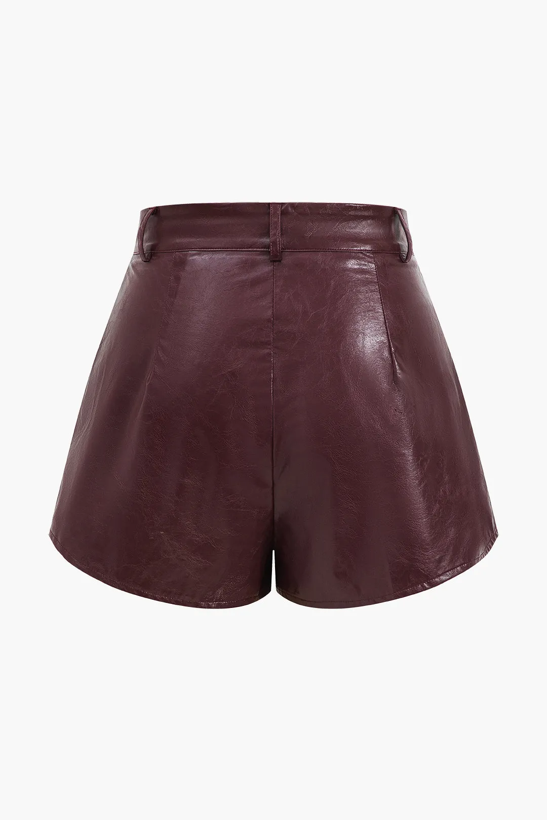 Metallisk knap faux læder shorts sæt sold by Micas product image thumbnail 5