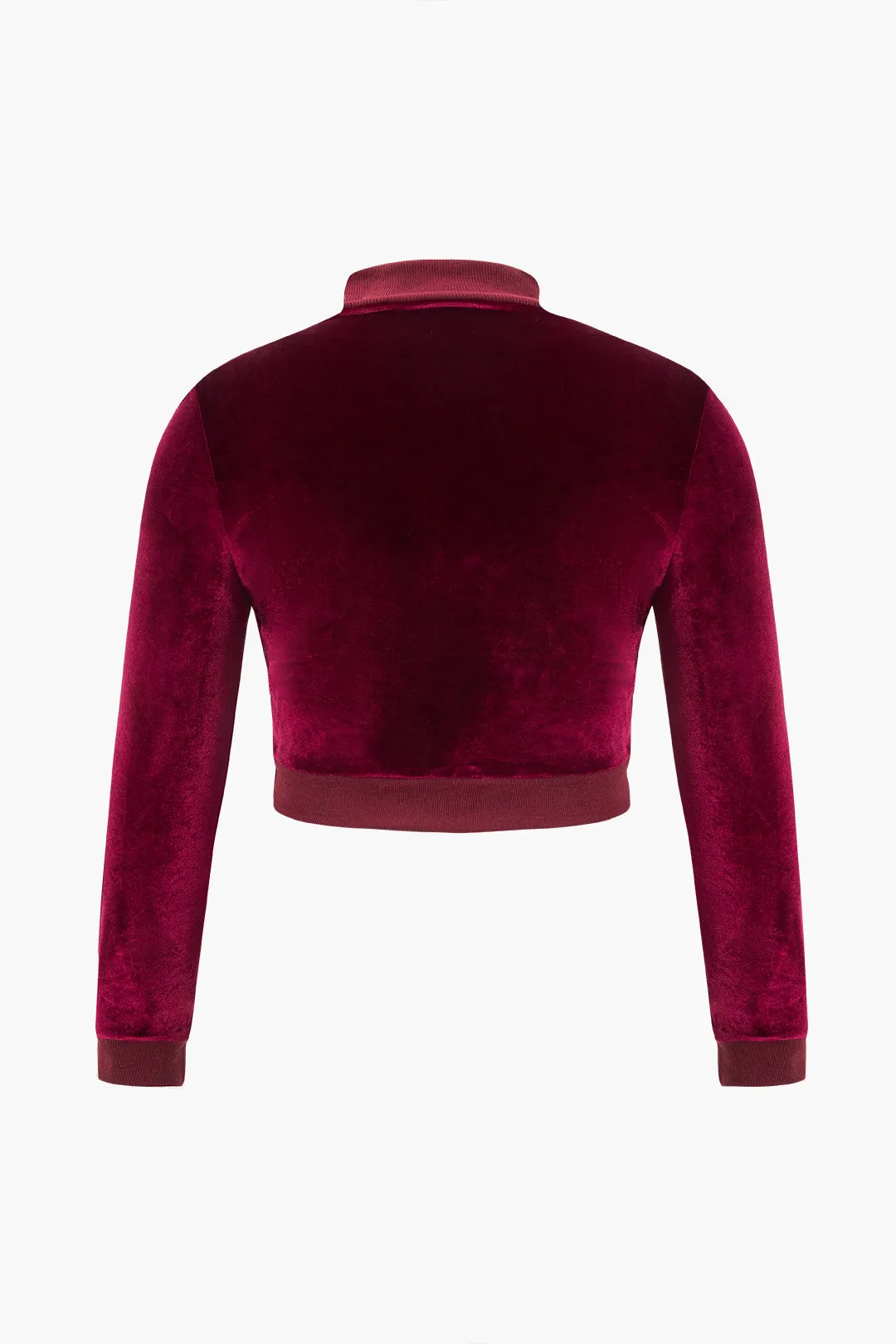 Plus størrelse fløjl lynlås top og bukser sæt sold by Micas product image thumbnail 3